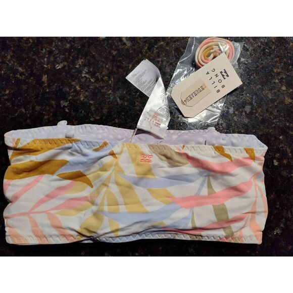 BILLABONG TROPIC JUNGLE SUNNY BANDEAU SZ S/8 NWT - Picture 8 of 9